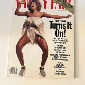 May 1993 issue of Vanity Fair magazine showcases Tina Turner on the cover